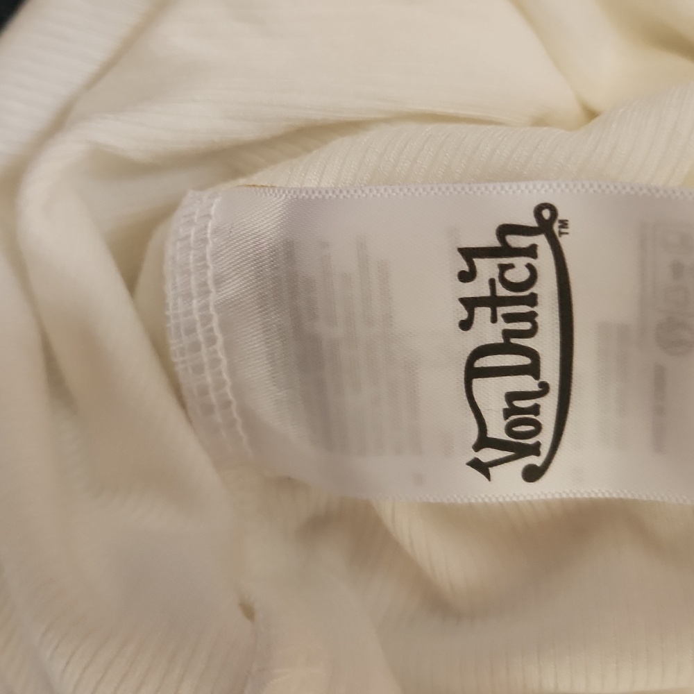 Von Dutch White Tank with Black Trim - Picture 8 of 9